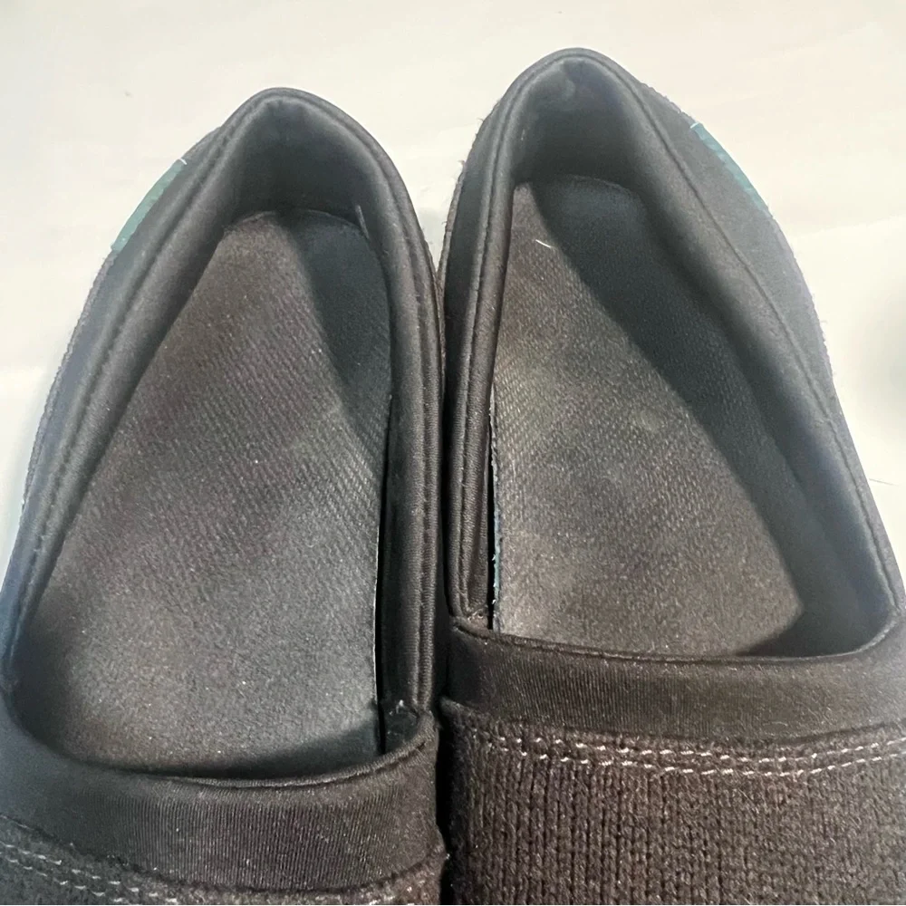 LL Bean All Around Slip On Shoe Fleece Comfort Cushion -Women's 9 M -‎ Black